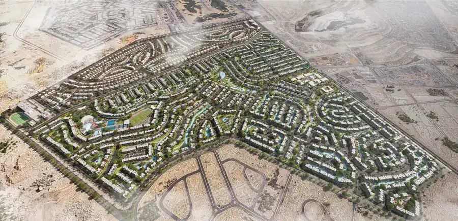 Aerial view of P/X on the hill in Palm Hills, West Cairo